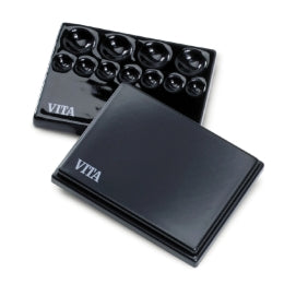 VITA Mixing palette black porcelain with lid, 8,5 x 11 cm