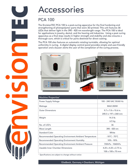 PCA 100 (Parts Curing Apparatus)