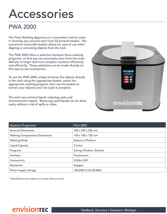 PWA 2000 (Parts Washing Apparatus)