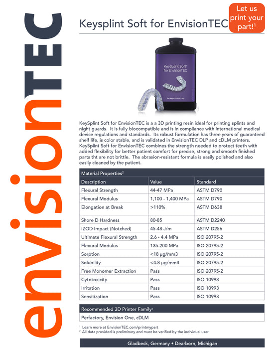 KeySplint Soft for EnvisionTEC