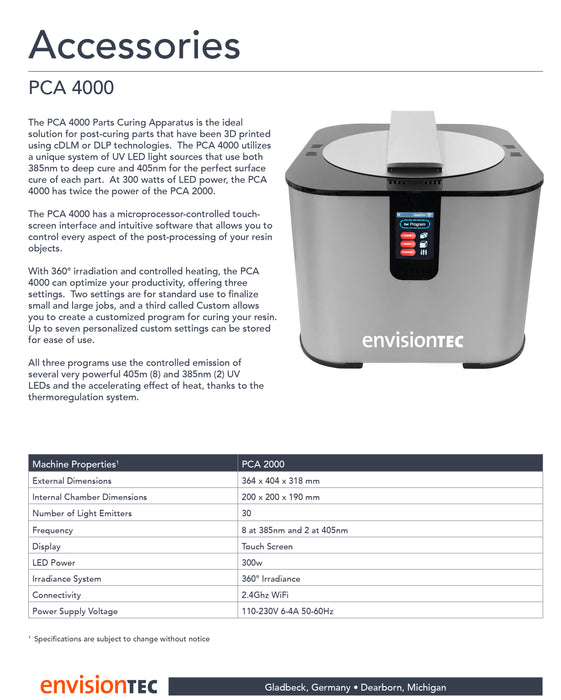 PCA 4000 (Parts Curing Apparatus)