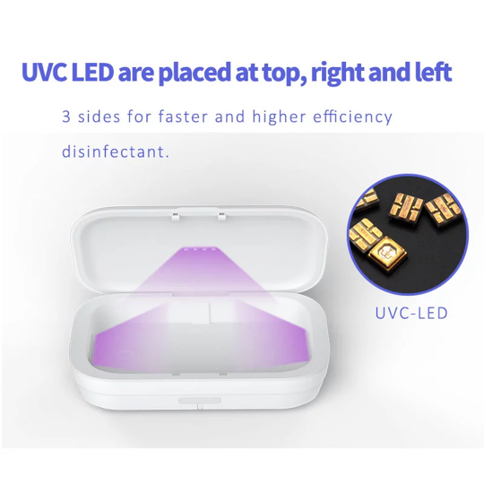 UV Sterilization Sanitizer Box with 9v Wireless Charging