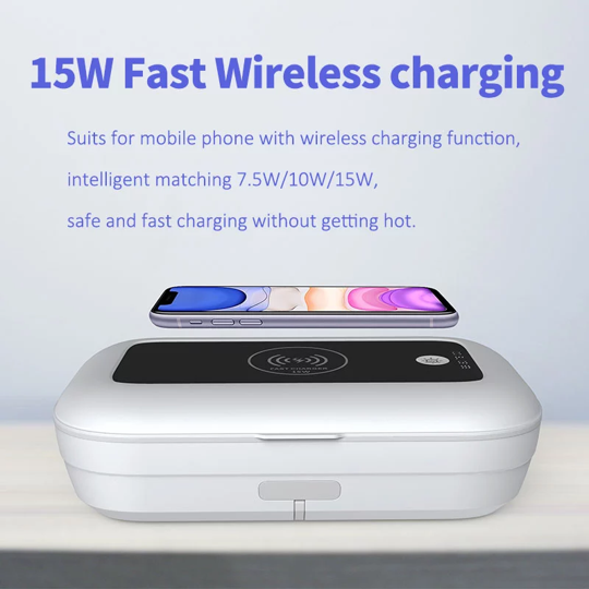 UV Sterilization Sanitizer Box with 9v Wireless Charging